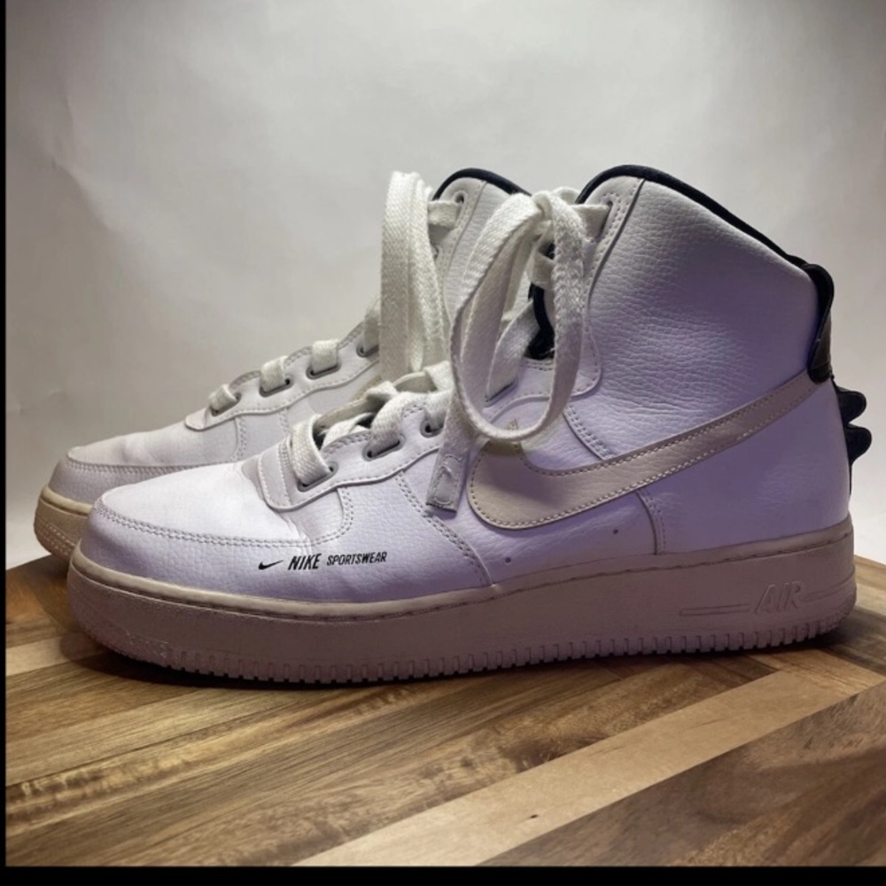 Nike Air Force 1 High Utility White 2018 Women Size 12 Missing Strap &Insoles
